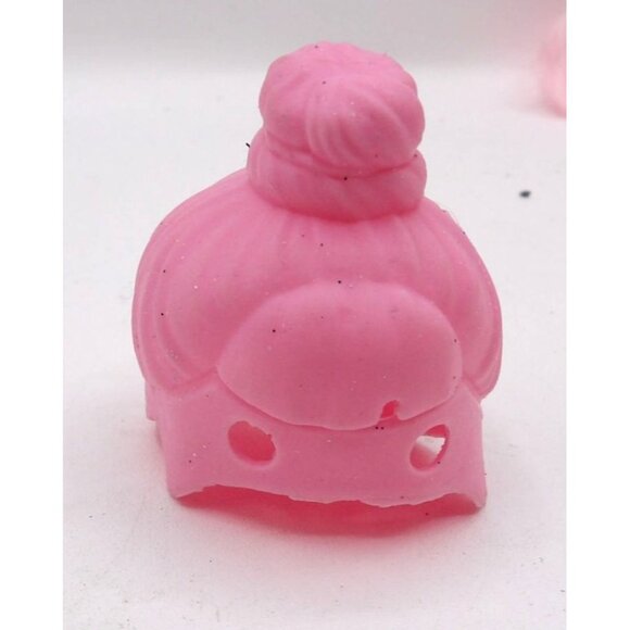 Wigs for 3" L.O.L. Dolls Plastic Creamy White, Pink & Light Green - Picture 5 of 9